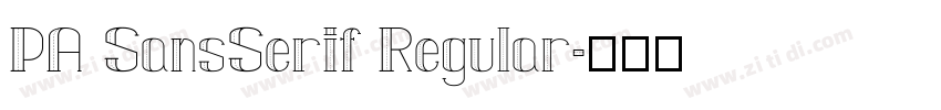 PA SansSerif Regular字体转换